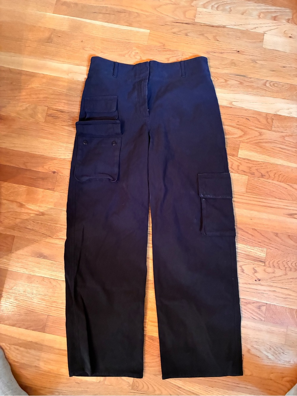 Wilfred Black Cargo Pants with Flap Pockets